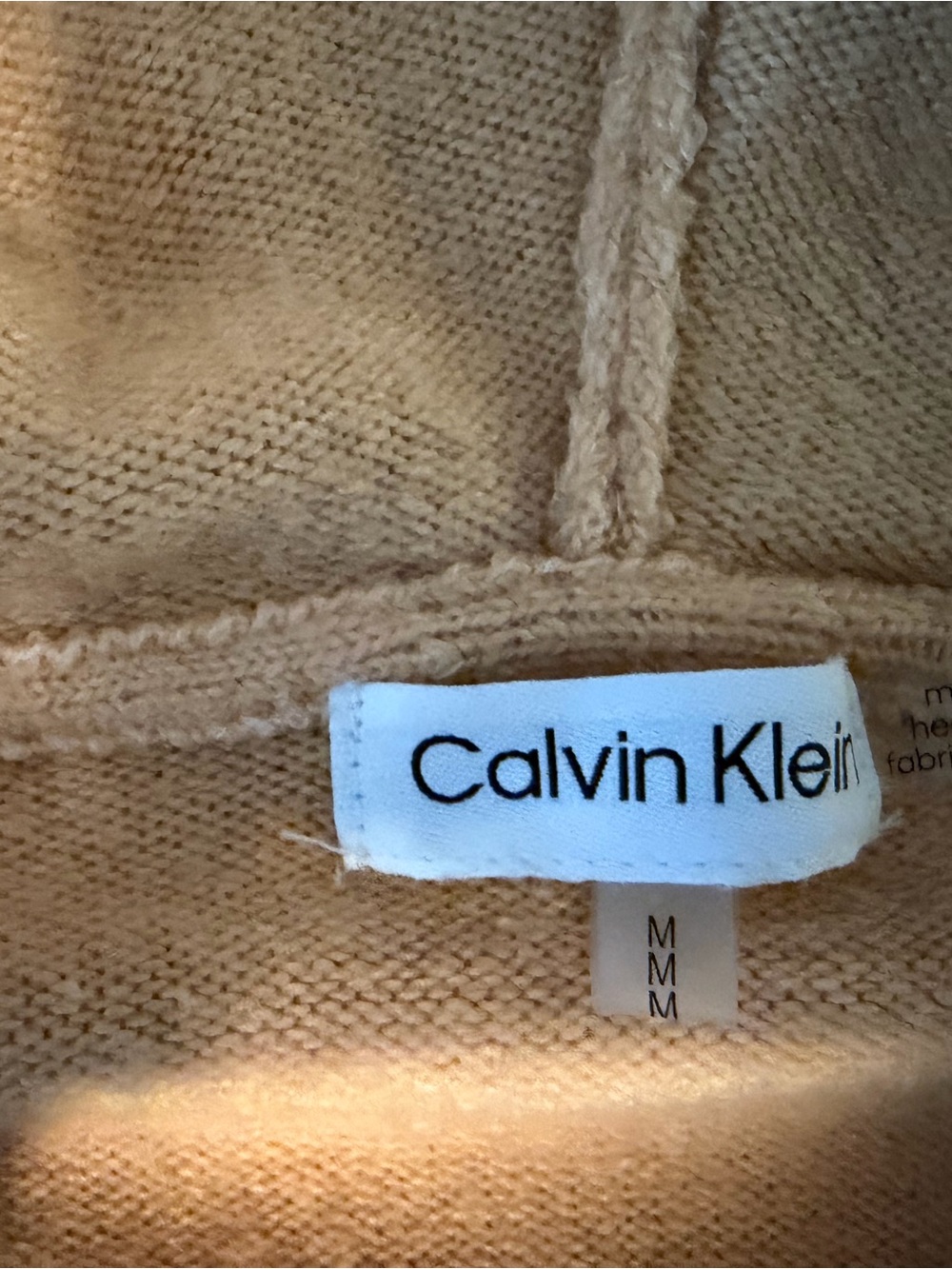 Calvin Klein Women's Hooded V-Neck Sweater in Pale Yellow - Picture 4 of 5